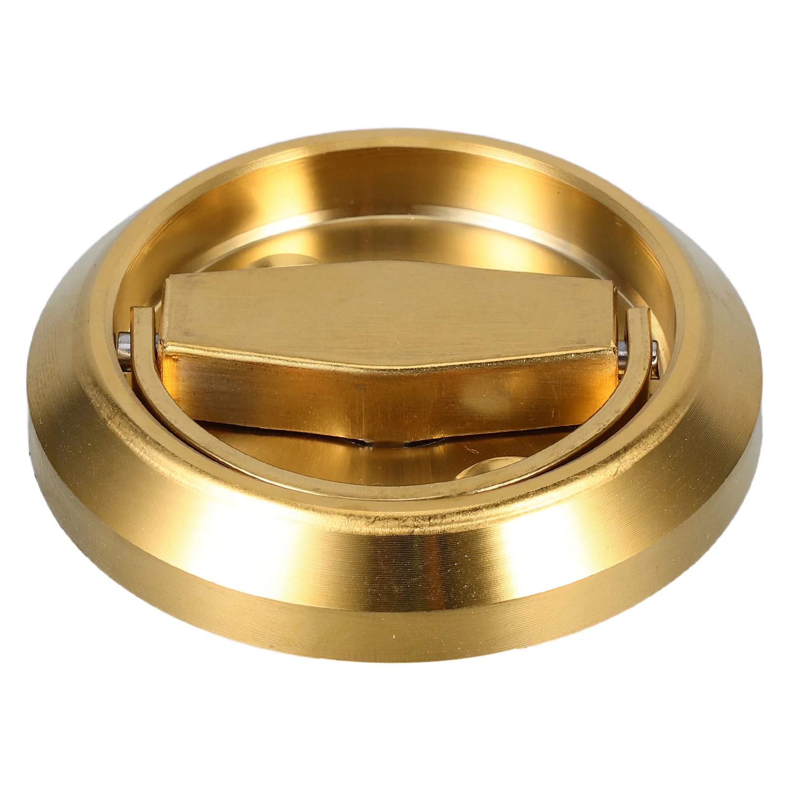 

1 Set Stainless Steel Invisible Door Lock Dual Sided Ring Handle Surface Mounted Security Latch For Home Office Hotel Bedroom