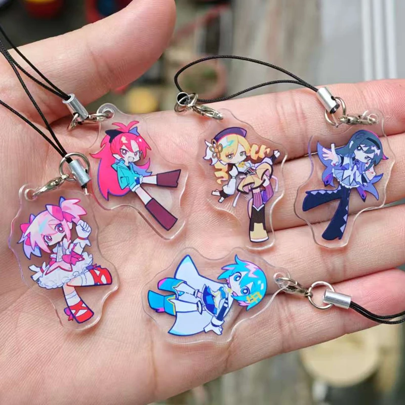 5Pcs/Pack 2026  Cartoon Mobile Phone Case Strap Key Chains Cute Bag Pendant Decoration DIY Phone Short Lanyard Handmade Jewelry