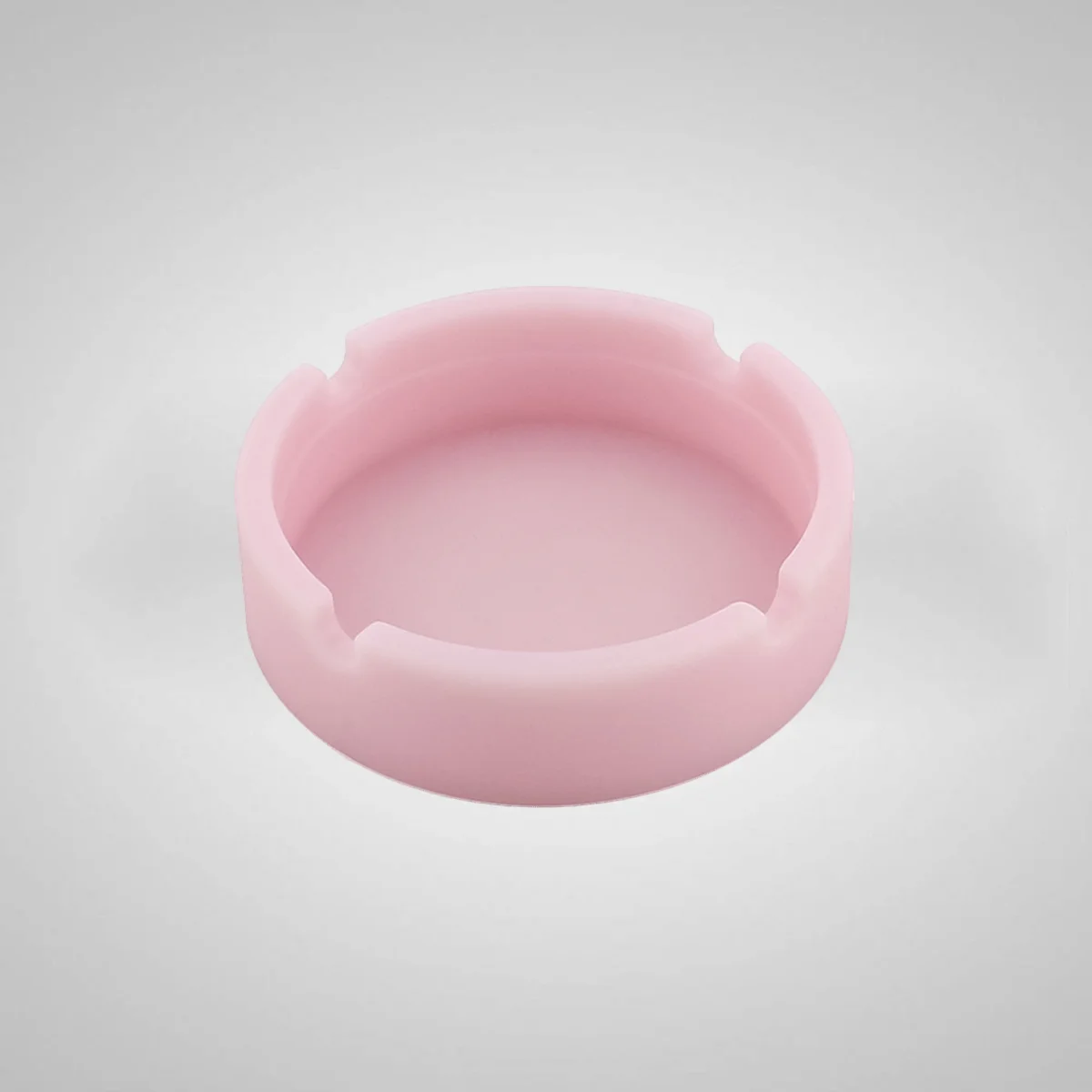 1 Pc Round Silicone Ashtray Unbreakable Heat Resistant Ashtray Luminous Ash Container - 83x23cm (Pink)