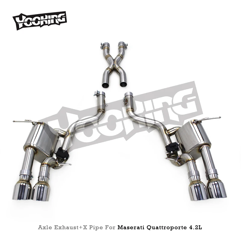 OEM X Mid Pipes for Quattroporte 4.2L 2004-2011 Stainless Steel Catback Valvetronic Muffler Exhaust System