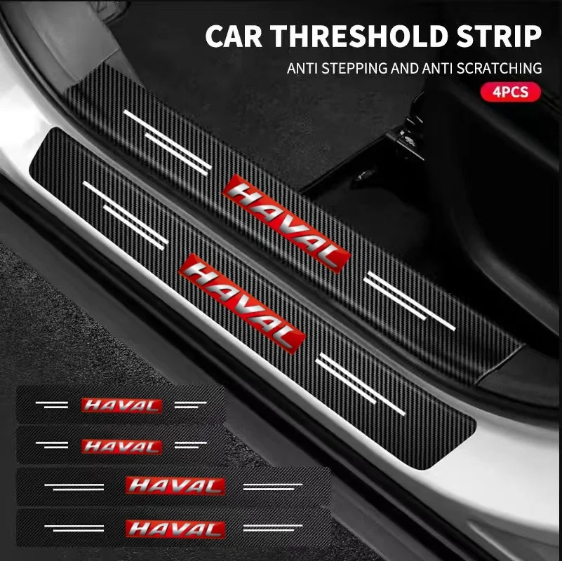 Carbon Fiber Car accessories Stickers Door Sill Protector Bumper Protection Tape For Haval Great Wall Cuv H3 H5 H2 H1 H6 H8 H9