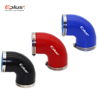 EPLUS Silicone Hose 90 degrees Connector Reducer Pipe Adapter Blue Black Red High Temperature Resistance Universal silica gel
