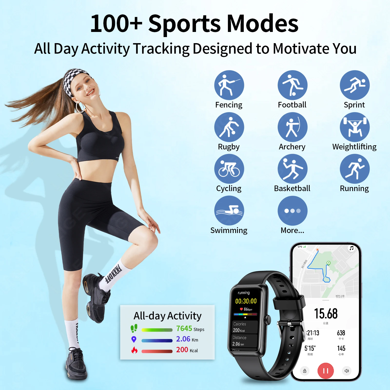 LIGE 2025 Nuovo Bluetooth Smartwatch Uomo Donna Promemoria chiamate Fitness Health Tracker Bracciale 1.47 "HD Smart Watch per Android IOS