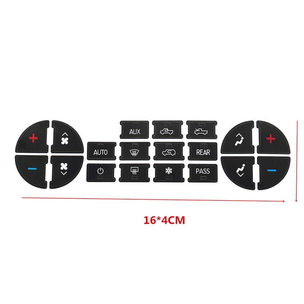 Car Button Repair Sticker AC Control CD Radio Audio Button Repair Sticker Trim Reliable Repair Solution Long lasting Performance