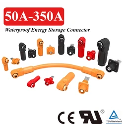 1pc 50-350A Energy Storage Connector IP67 High Current Single Core Power Terminal Block Through Wall Power Output Plug Socket