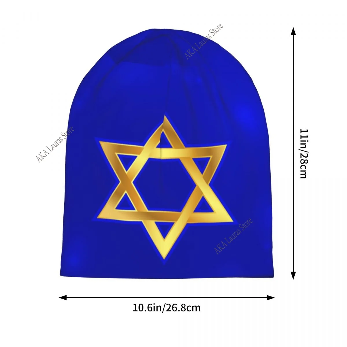 Israelische Flagge David Star Herbst weibliche warme Mützen doppelt verwendete Outdoor-Mütze Hüte