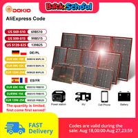 Dokio 18V 80W 100W 200W Portable Foldable Solar Panel With 12V Controller Flexible Solar Panel For House Camping Travel