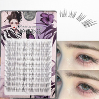 10 Rows Natural Cool Foxes Y2k Eyelash Extensions 8-13mm C Curling Thick False Eyelashes Thin Lengthened Cosplay Wispy Eyelashes