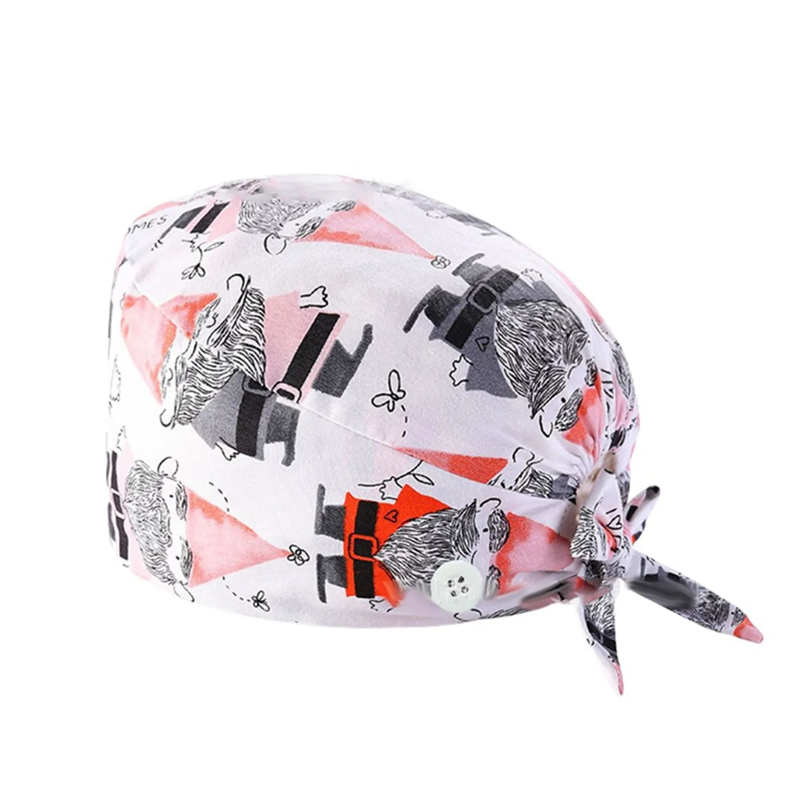 Scrubs Cap cappelli chirurgici infermiera accessori uniformi berretti da lavoro turbante cappello bottoni cravatta indietro lavoro regolabile cappelli da allattamento scrub