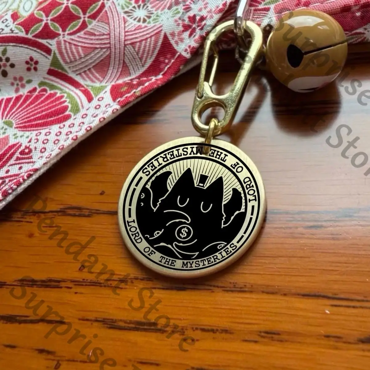 سيد الألغاز زملاء ambitus المفاتيح رائعتين كلاين موريتي عملة ذهبية مجوهرات القط الاكريليك حقيبة قلادة