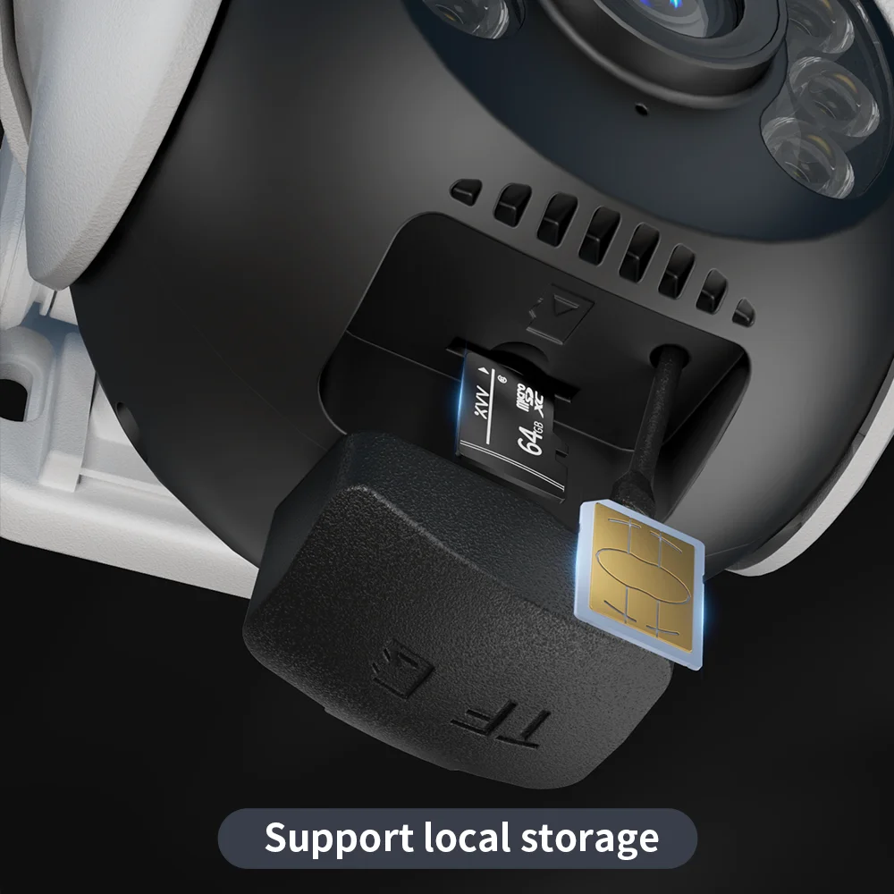 V380Pro 4G LTE Outdoor Camera with Full Color Night Vision Two way-audio PTZ 2K Camera