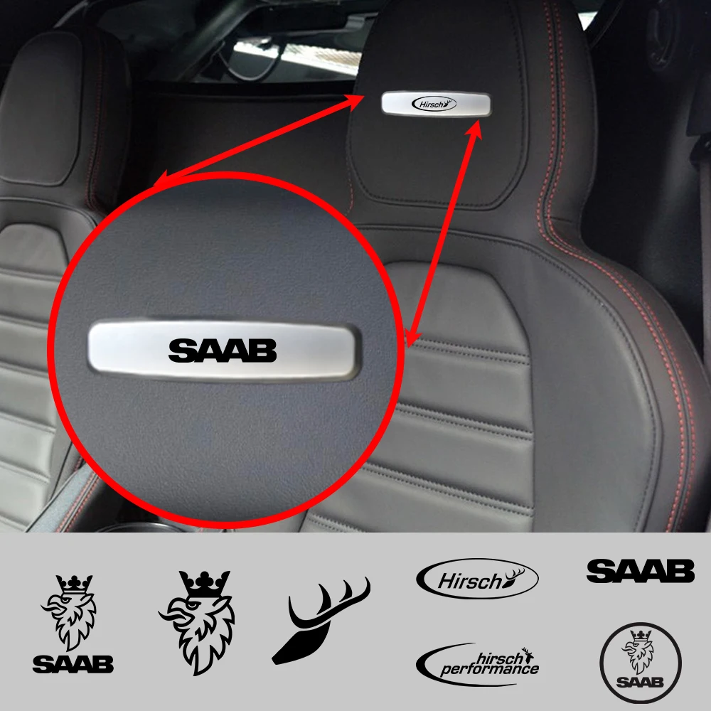 Car Metal Emblem Seat Sticker Auto anti-kick pad floor mat Badge For Saab 91 92 92X 93 Hirsch 93 93X 94X 95 Hirsch 95 97 99 900