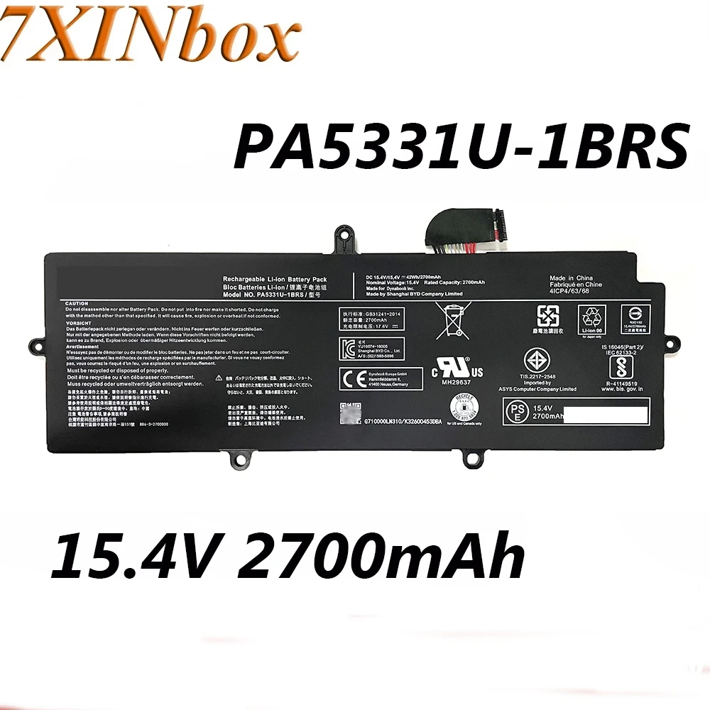 

7XINbox 15.2V 42Wh 2700mAh PA5331U-1BRS Laptop Battery For Toshiba PORTEGE R30 R30-A-134 R30-AK01B DynaBook PTG A30 X30L Series