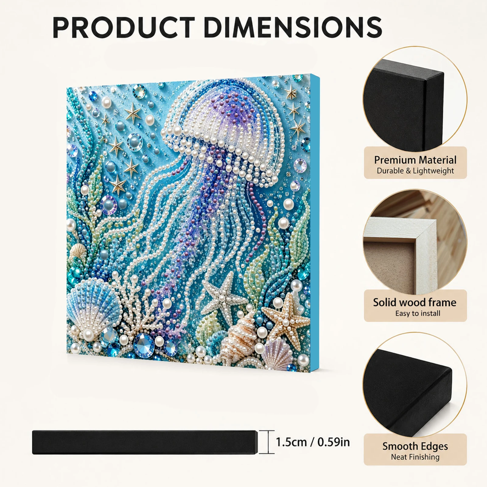 Ocean Theme DIY Pearl Diamond  - Art Craft Jellyfish ulasan dan harga