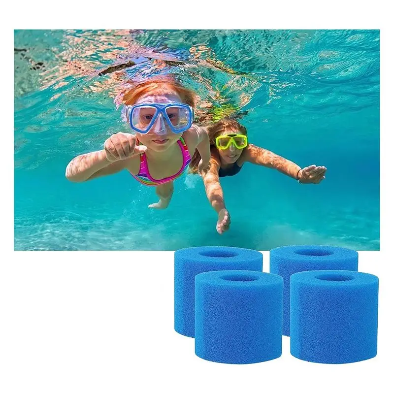 A53Q-6Pieces Pool Filter Foam Sponge Cartridge Replacement Reusable Long Lasting Washable For Type V1 Parts Accessories