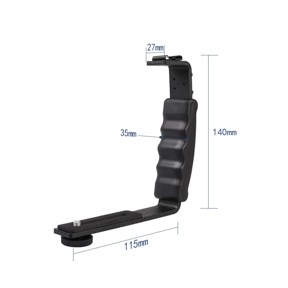 Kameraständer L-förmiger Winkel 2Shoe-Blitzhalterung DV-Halterung Tablett Dual Cold Shoe-Blitzhalterung für OSMO Mobile 3/4 Handheld Gimbal – Detail 2