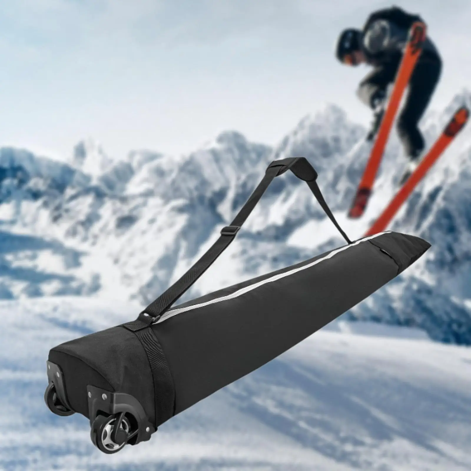 

Snowboard Bag with Wheels Adjustable Strap Men Women Water Resistant Ski Bag