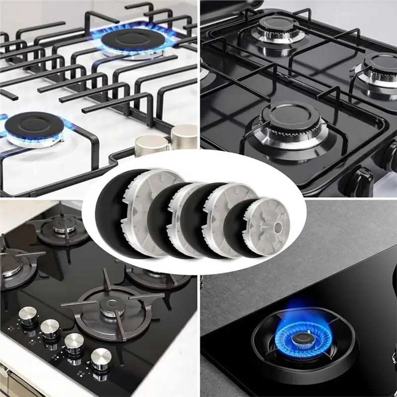 A65T-Cooker Hat Set, Gas Stove Burner Caps Set For Most Gas Stove Burners