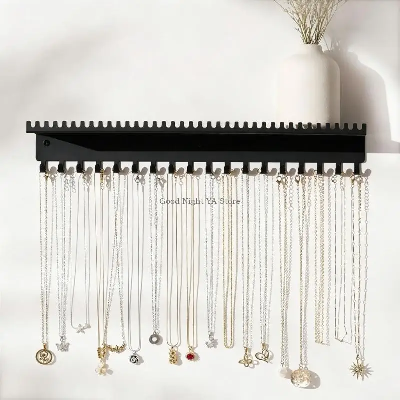  Modern Gold Jewelry Stand With 56 Hooks And Tray For Hanging Necklaces Bracelets Bedroom Accessories Display Hanger