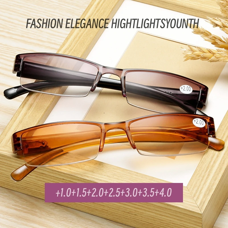 

Stylish Women Reading Eyewear Men's Anti Blue Light Hyperopia Glasses High Definition Anti-fatigue Far Sight Glasses +1.0 ~ +4.0