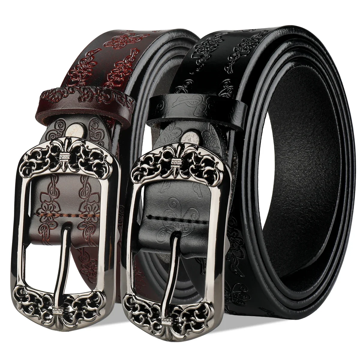 

Women's Belt, Pure Cowhide Leather Belt, Women's Widened And Versatile Jeans, Fashionable And Decorative Belt