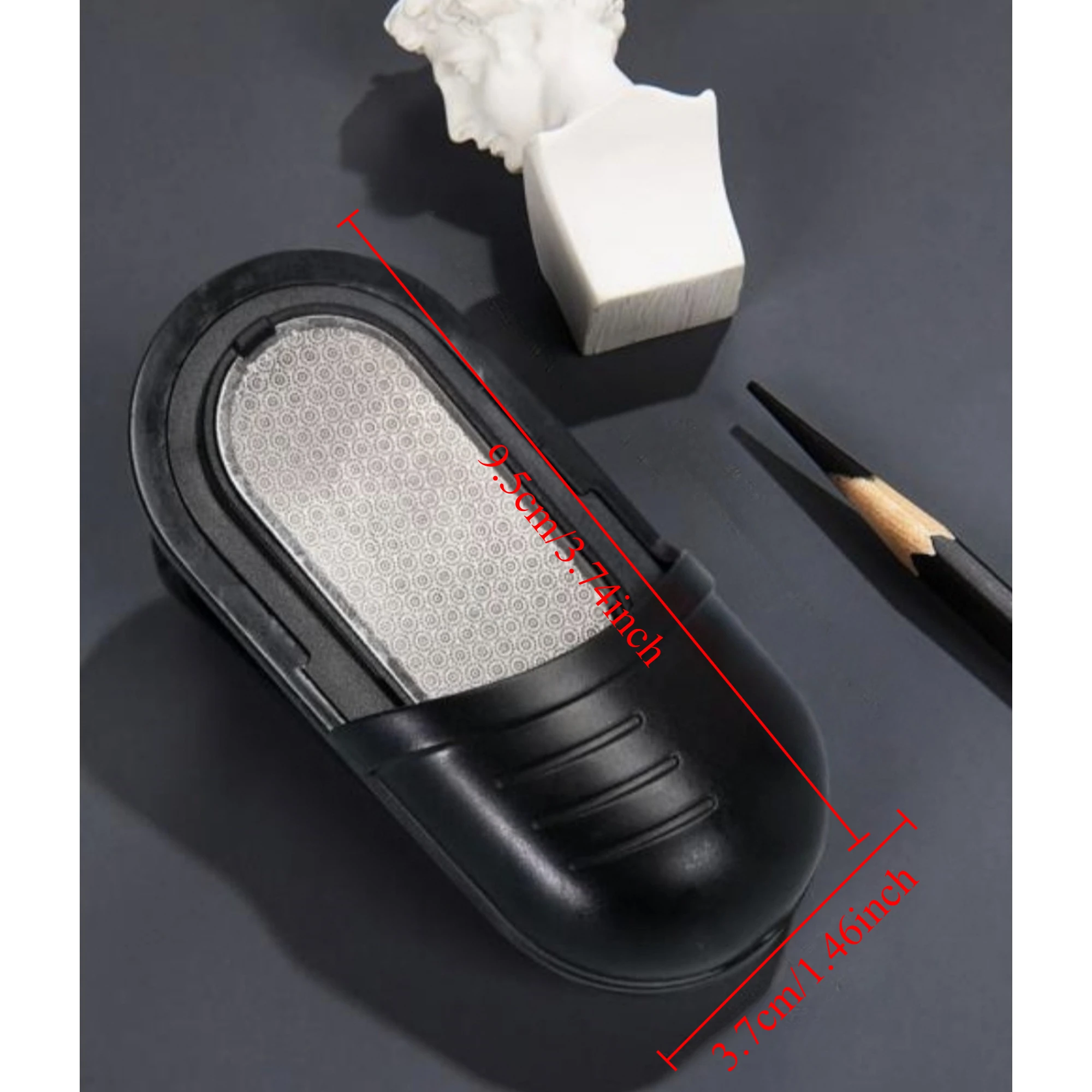 1 Pack 2-in-1 Charcoal Pencil Grinder Sketch Board Clip Portable Sand Tip Sharpener Double Art Knife Drawing Studio Tool