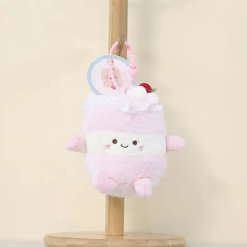 พวงกุญแจตุ๊กตาเค้กวันเกิดน่ารัก 1 ชิ้น ของเล่นตุ๊กตาเค้กการ์ตูนสุดสร้างสรรค์ ของตกแต่งกระเป๋าเป้สุดฮา ของขวัญวันเกิด