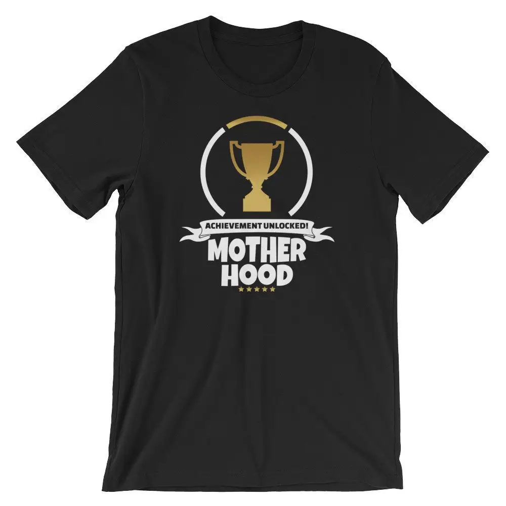 Motherhood Achievement Unlocked Video Game T Shirt Idea for Mothers Gamer Pregnant Moms