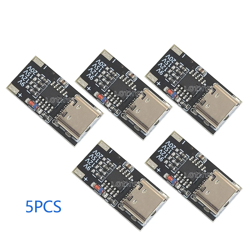 5PCS PD/QC Decoy Board USB-C PD Trigger Board Module Fast Charge USB Type-c To 12v High Speed Charger Power Delivery Boost
