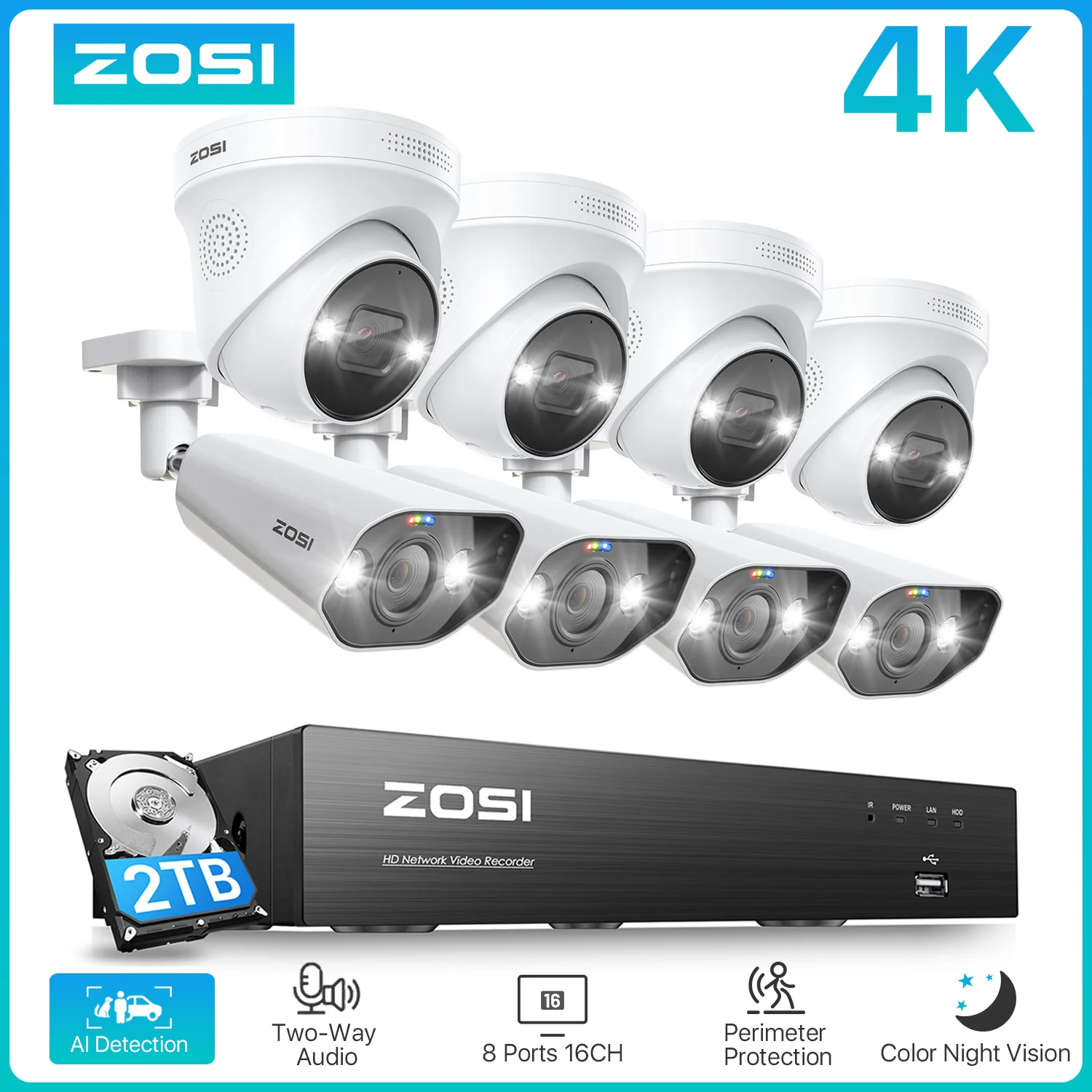 Zosi 4K Security Po…