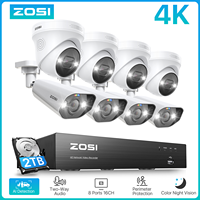 ZOSI 4K Security PoE Camera System AI Detection 8Ports 16CH 8MP NVR 4K 8MP 5MP Outdoor Indoor Video Surveillance IP Cameras Kit