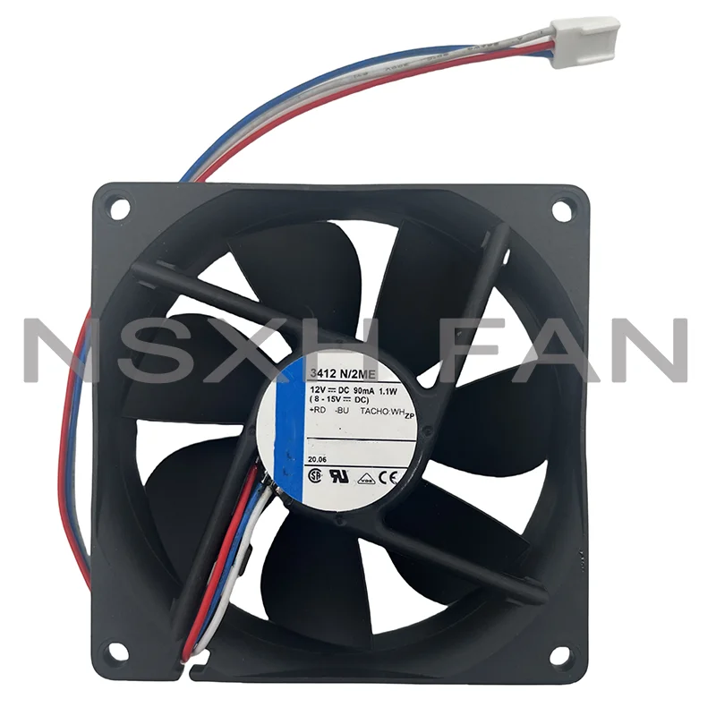 Nuova ventola di raffreddamento originale 3412N/2ME 3412 N/2 ME 12V 1.1W 9225 92*92*25MM