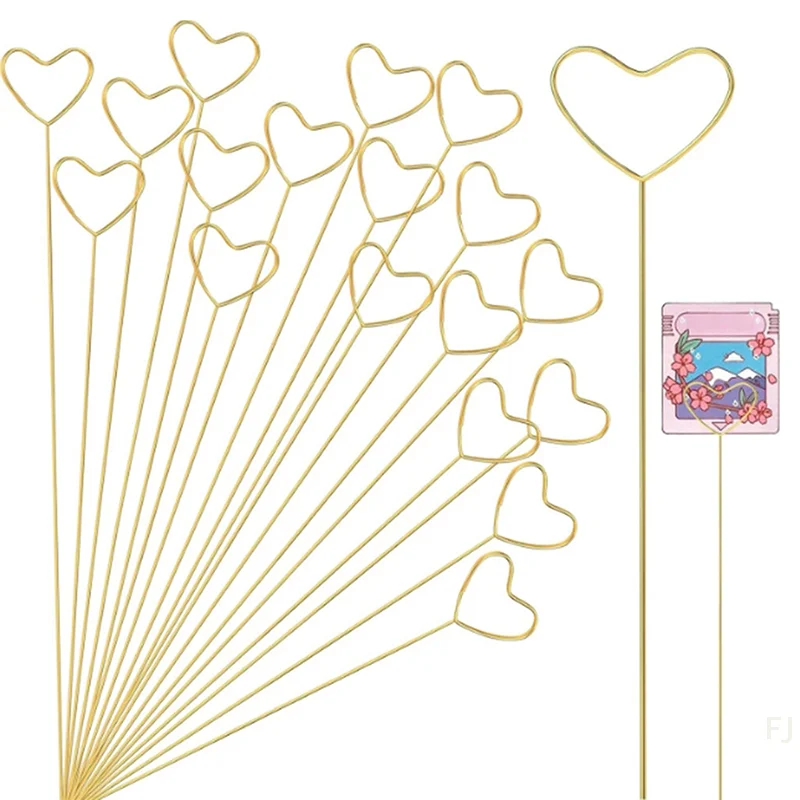 [YU]40Pcs 꽃 카드 홀더 추천 금속 와이어 장소 카드 홀더 그림 홀더 사진 스틱 클립 결혼식 파티를위한 꽃 추천