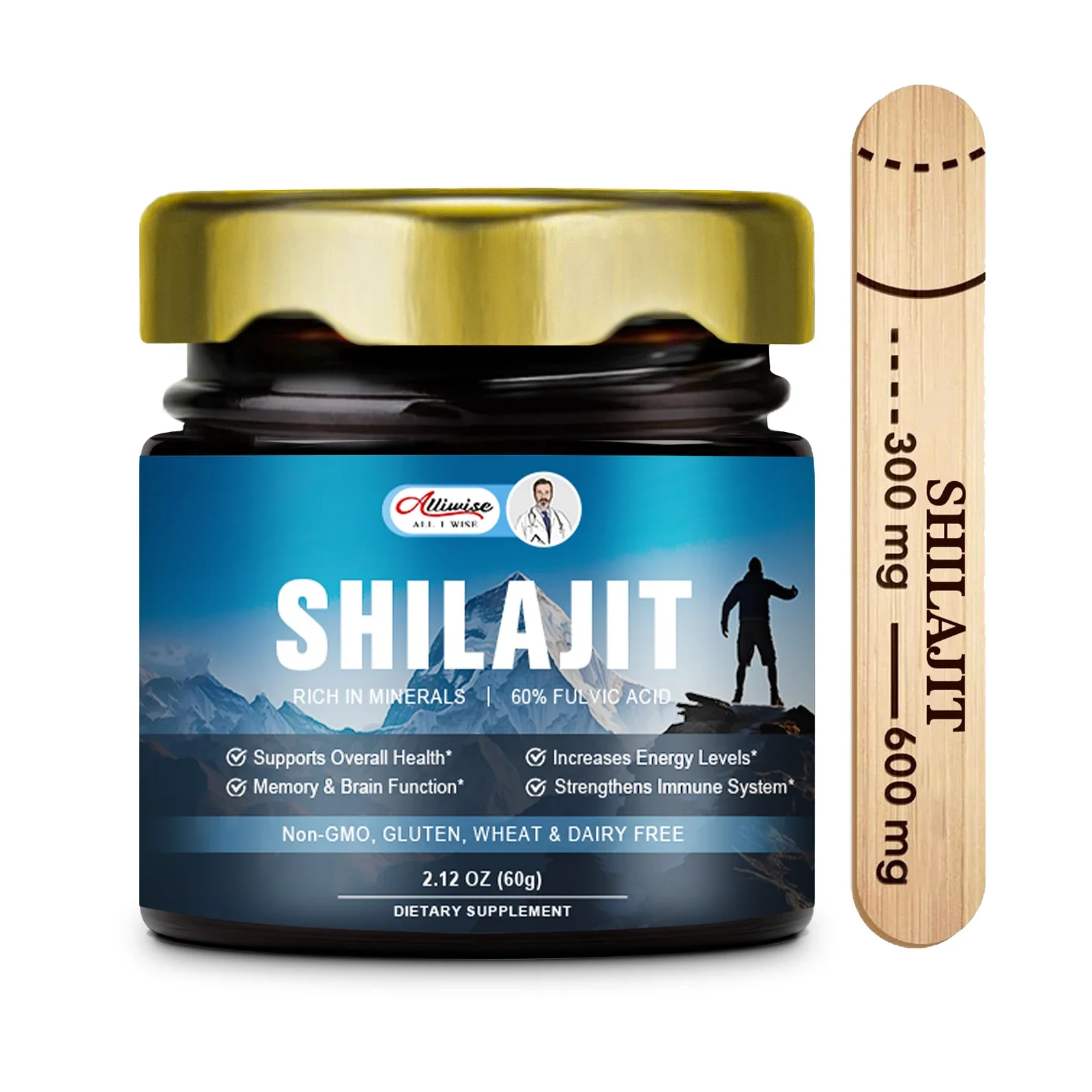 

Alliwise 100% органический Shilajit с 85 + минералами и фульвовой кислотой помогает запоминать и энергией для мужского баланса гормонов