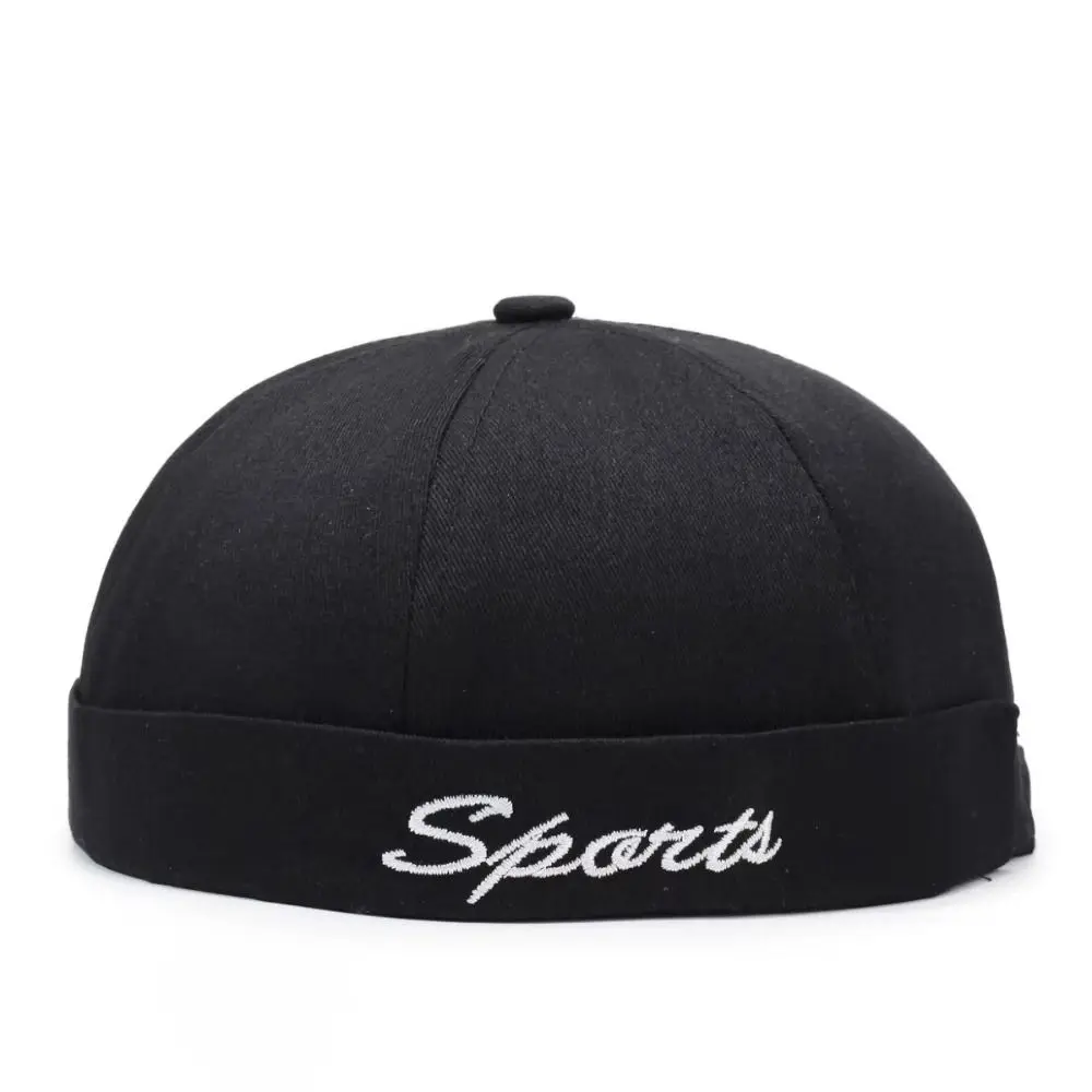 

Breathable Adjustable Beanie Hat Solid Color Hip Hop Cap Sunscreen Hat Men