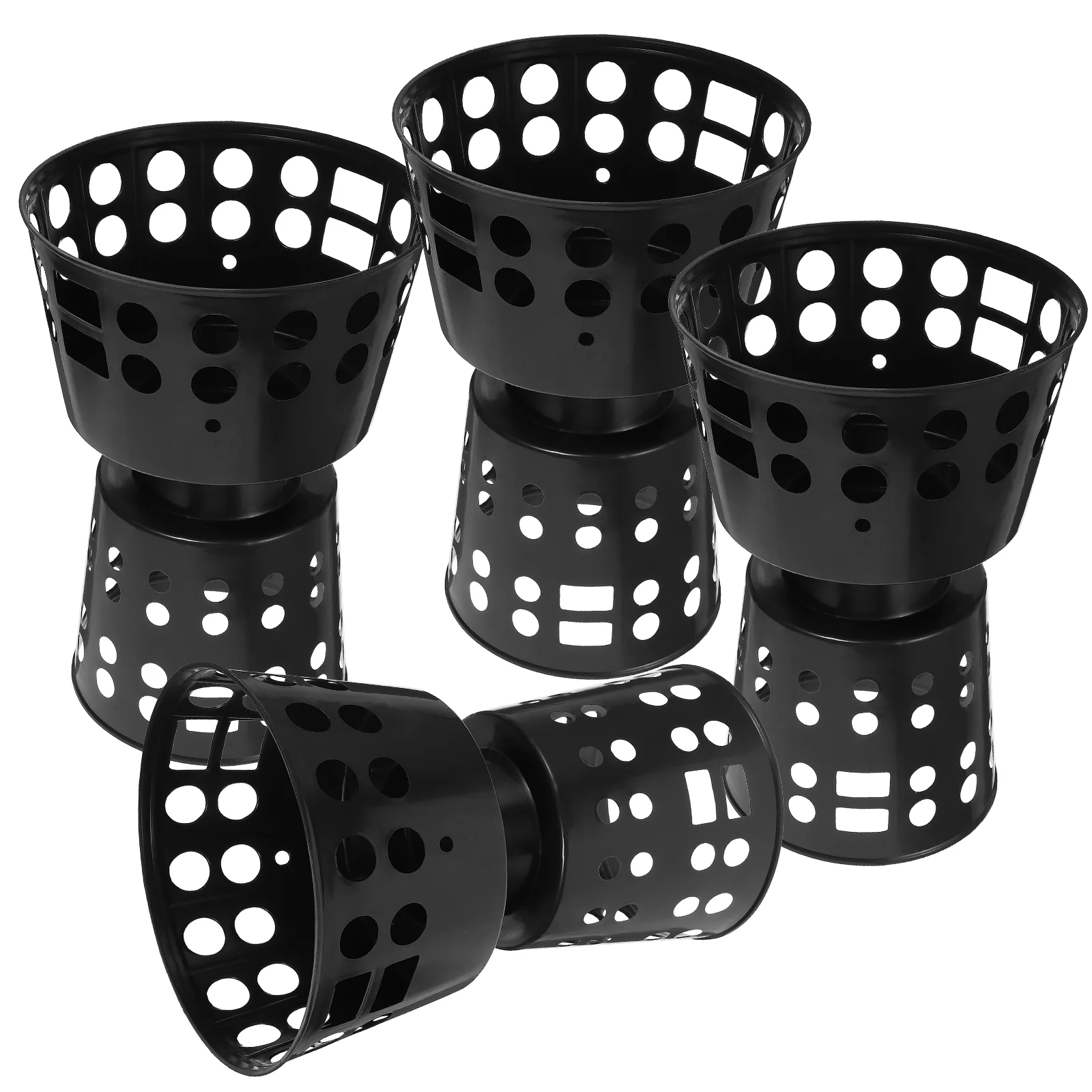 

4 Pcs Fixing Fixed Liner for Flower Arrangement Artificial Flowers Bouquet Shop Base Packing Stand Black Plastic