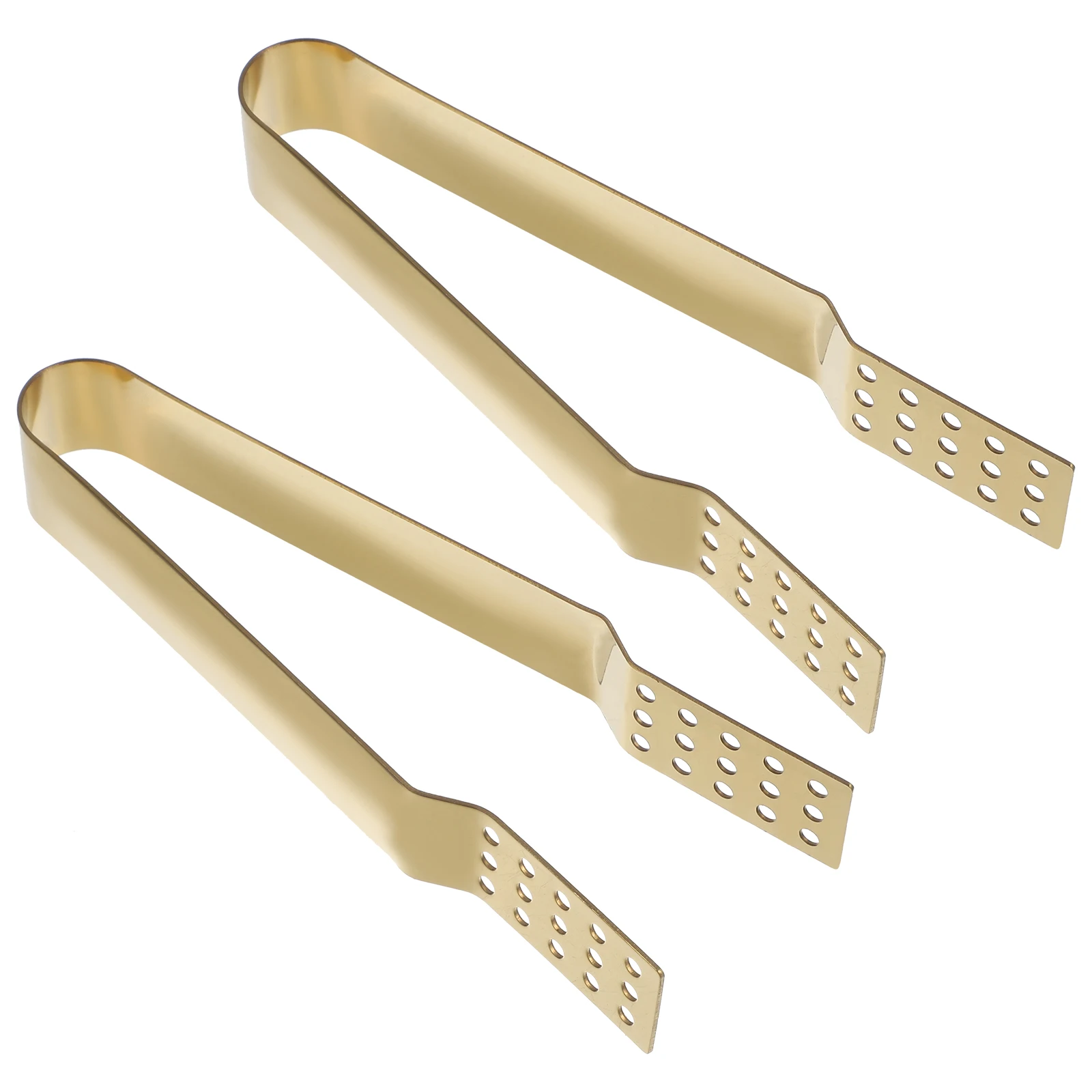 

2pcs Golden Tea Bag Clip Squeezer Clamp Strainer Sugar Cube Tongs Filter Small Candy Kitchen Bar Supplies Practical Lightweight
