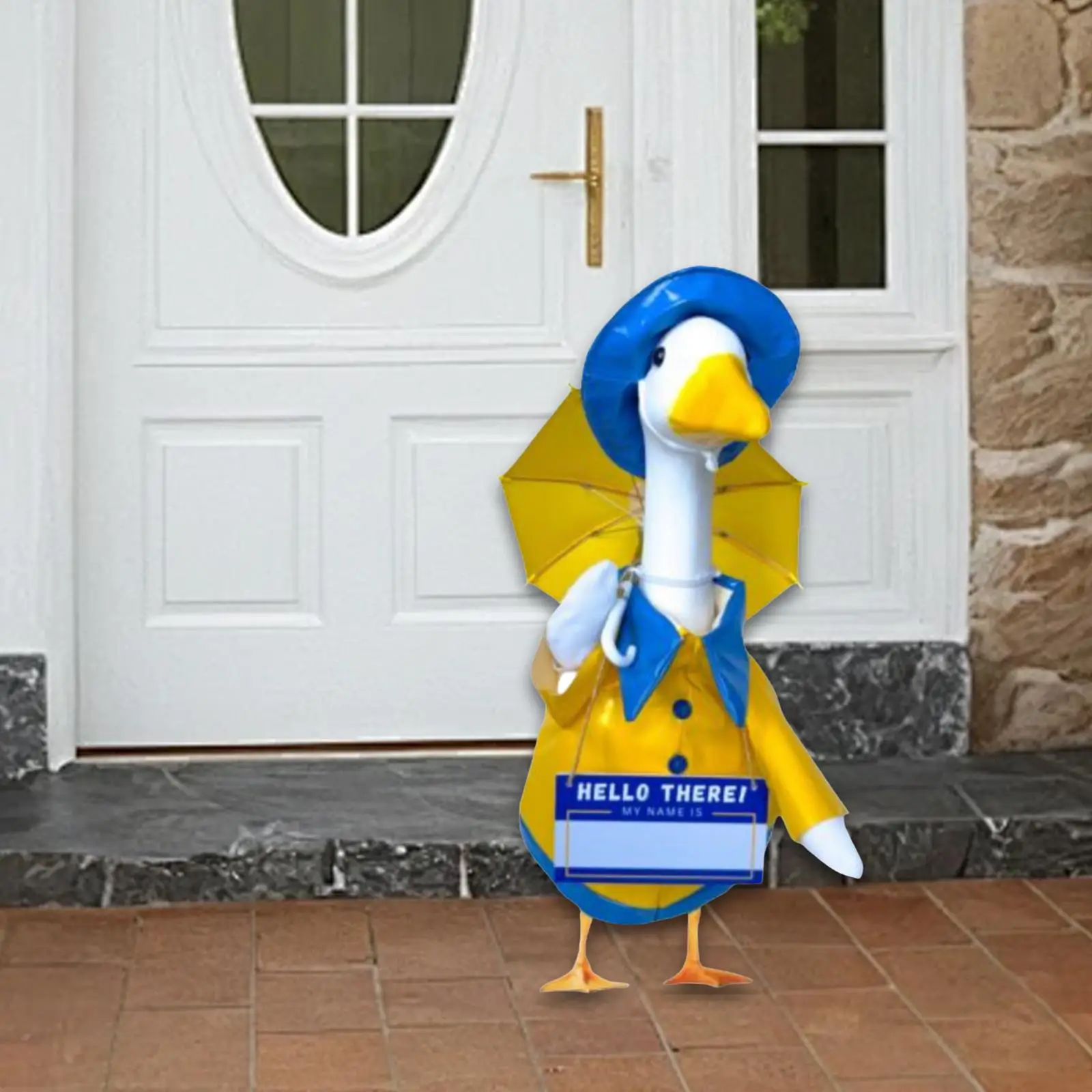 Porch Goose Outfit Raincoat Costume Creative Lawn Goose Clothes for Outdoor Garden Bird Figurine Decoration