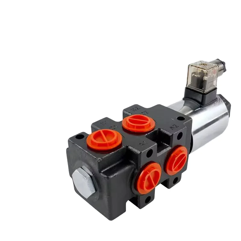 SVV09 High Efficiency Hydraulic Selector Valve Stackable 6/2 80L/min Flow Diverter with Solenoid 6/2 Hydraulic Solenoid Valve