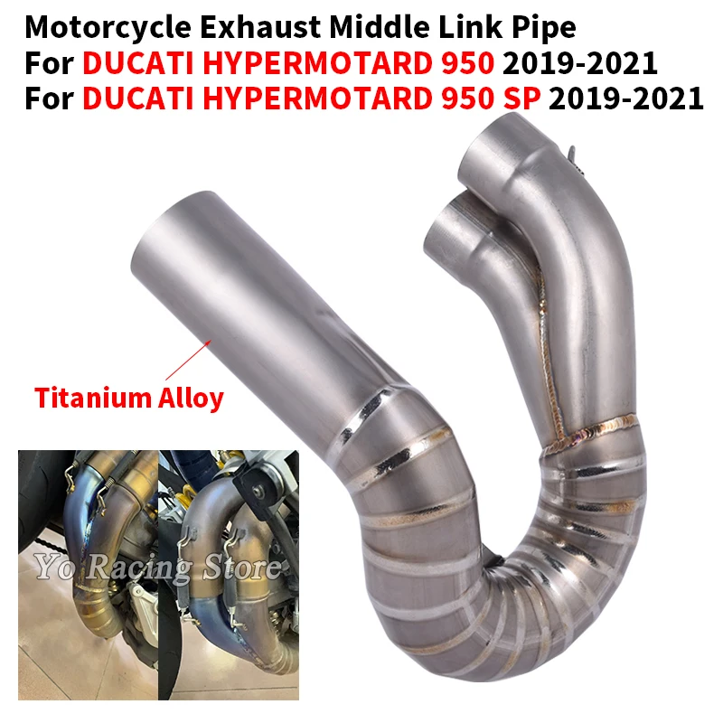 

Slip On For DUCATI Hypermotard 950 SP 2019 - 2021 Motorcycle Exhaust System Middle Link Pipe Connect Original Muffler Escape