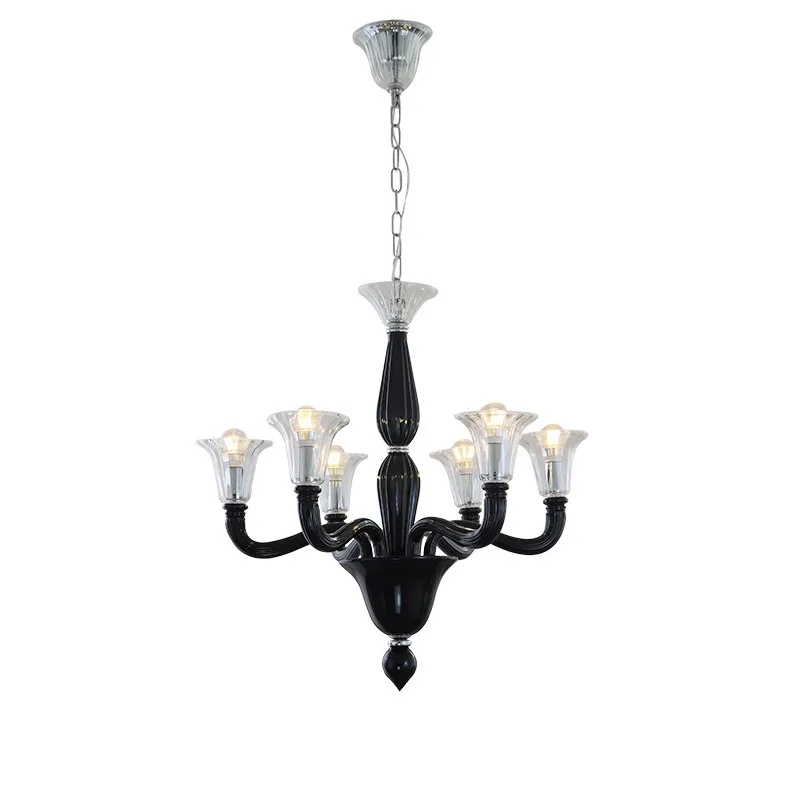 

Murano glass chandelier designer creative American retro living room bedroom dining room lamps