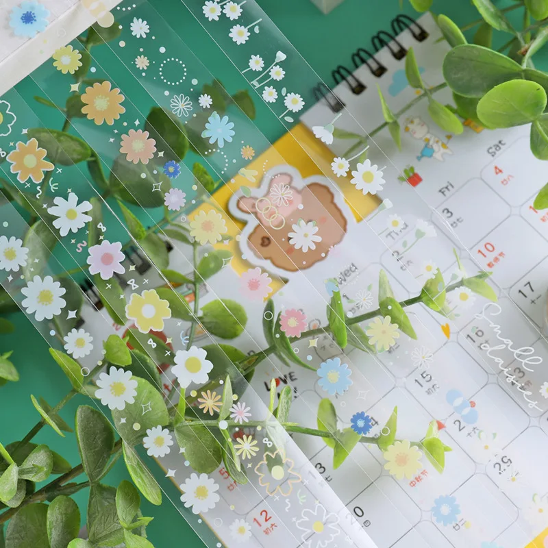 

5 Rolls Per Box Multi Element Patterned Transparent Tape Decorative Scrapbook Diy Diary Journal Beautify Tape Stickers
