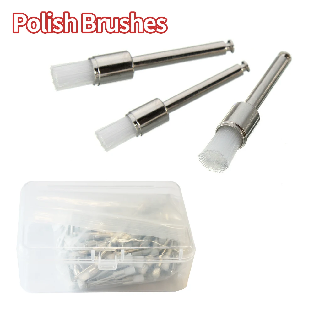 1Box 100pcs/Box Orthodontic Nylon Flat Polish Brushes