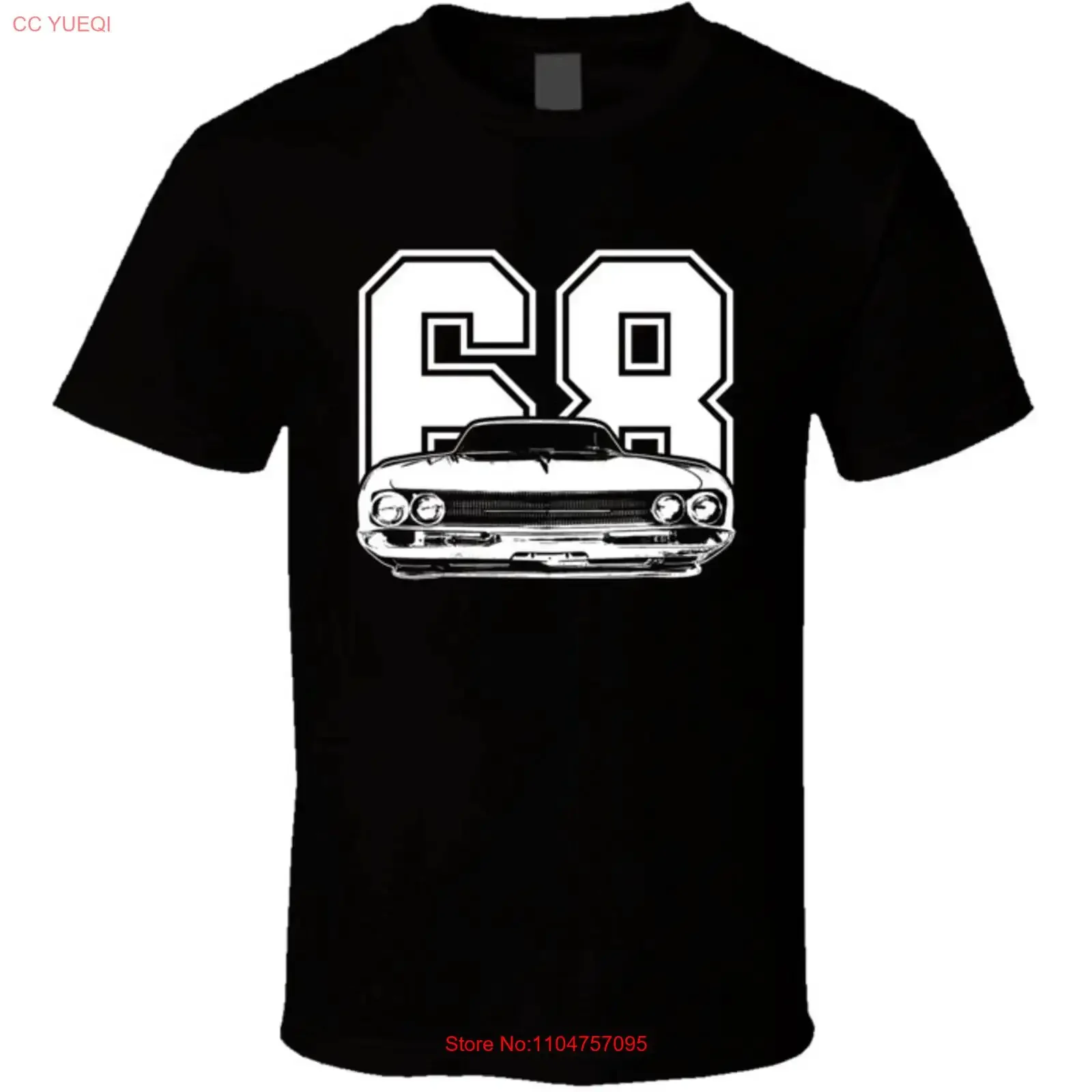 Camiseta para entusiastas de autos clásicos Polara Front End Silhouette 1968, estilo vintage, unisex, ligeramente desgastada, a la moda para hombre