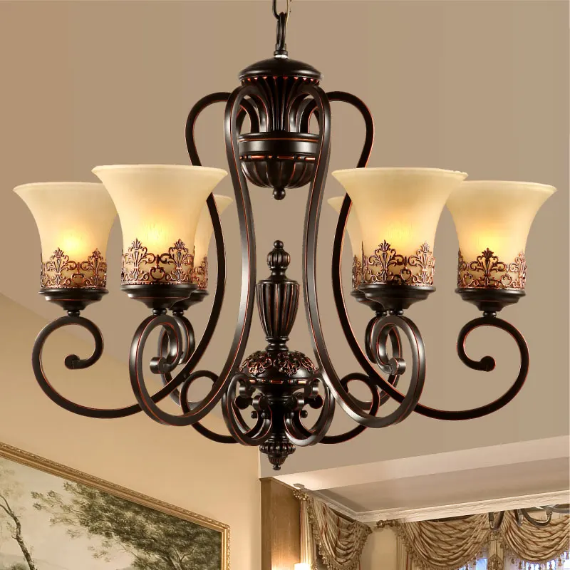 

New Arrival Hot Luxurious European Style Chandelier 6 Arms Diameter 70cm Living Room Luxury Lamp Lustres De Chandeliers