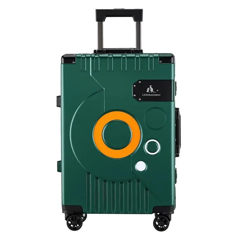 Imagem -04 - Universal Roda Tecnologia Bagagem Transporte na Mala Cabine Moldura de Alumínio Moda Trolley Case Luxo Novo 20 26