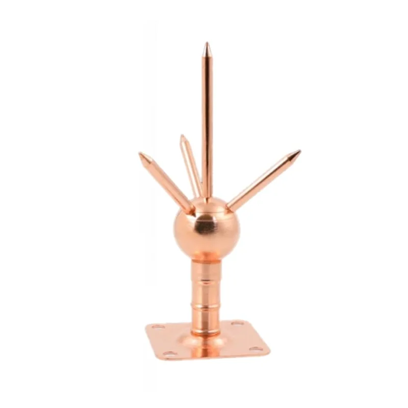 

ABMI-Home Lightning Rod Equipment For House Roof, Three-Pole Spike Detachable Lightning Protection Kit,