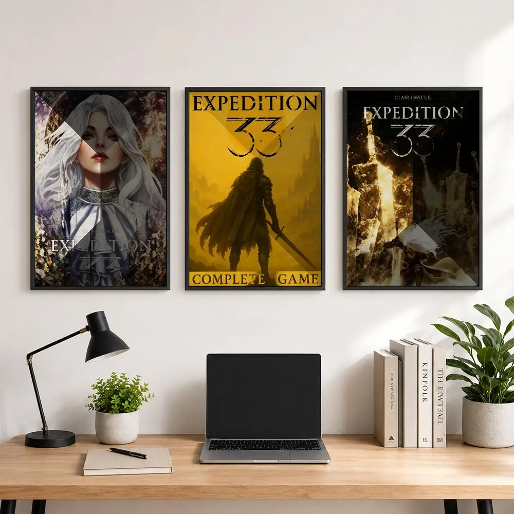 Game C-Clair O-Obscur E-Expedition 33 Poster Poster, Wall Decor Art Print, Abstract Wall Decor Art Print for Living Room