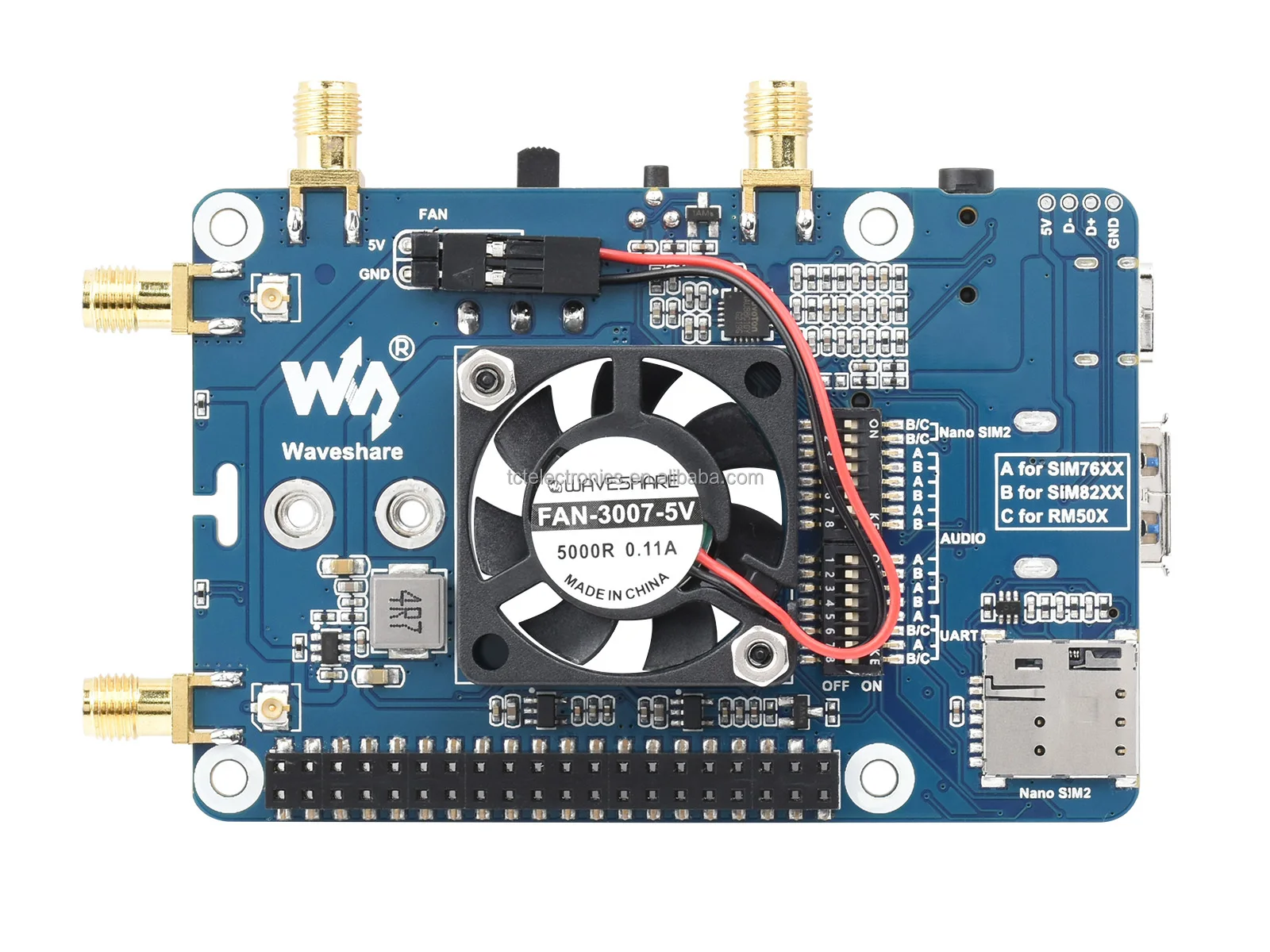 RM500Q-GL Raspberry Pi 5G Communication Expansion Board