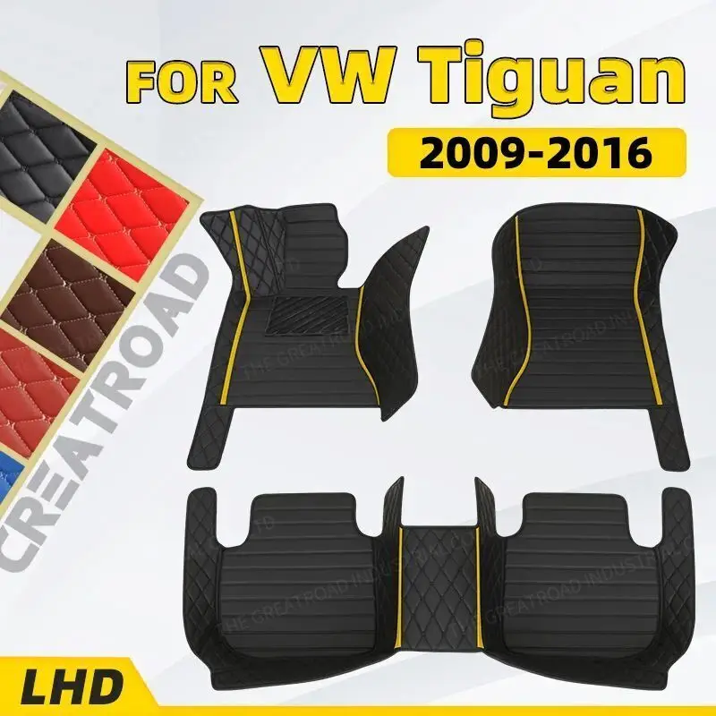 

Custom Car floor mats for Volkswagen TIGUAN 2009 2010 2011 2012 2013 2014 2015 2016 auto foot Pads automobile carpet cover